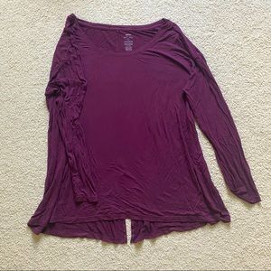 Aerie maroon plum long sleeve top